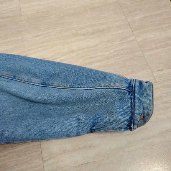 Vintage Armani Jeans Denim Jacket Reversible Mens 34 Blue Made in Italy - small - Picture 15 of 16